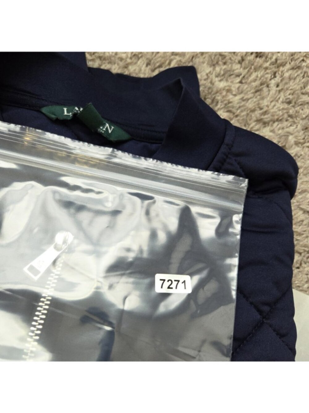 Lauren Ralph Lauren Women Jacket Womens XL Blue Full Zip Up Quilted - Picture 6 of 6